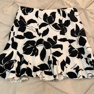 White House Black Market Floral Skirt